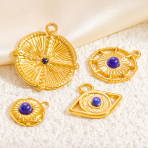 1 Stück Romantische Serie Retro Auge Edelstahl Gold Farbe Damen Anhänger h5 Bild4