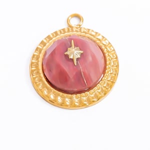 1 Stück Romantische Serie Retro Stern Edelstahl Gold Farbe Damen Anhänger h5 Bild11