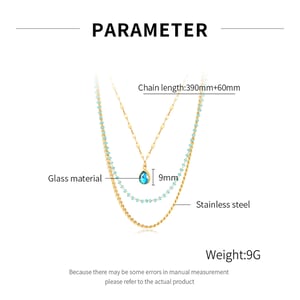 1 Piece Charming Series Bohemia Beads Stainless Steel Gold Color Women's Layered Necklaces h5 Picture7