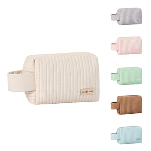 1 Piece Simple Sweet Style Octagonal Shape Solid Color PU Women's Makeup Bag h5 Picture5