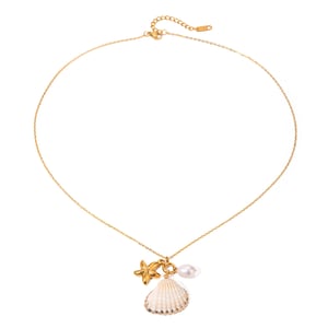 french new ocean series pearl accessories s  cross-border fashion all-match starfish shell necklace jewelry h5 Picture7