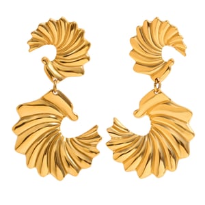 1 Paar Luxuriöse Serie Retro Einfarbig Edelstahl Gold Farbe Damen Tropfen Ohrringe h5 Bild9