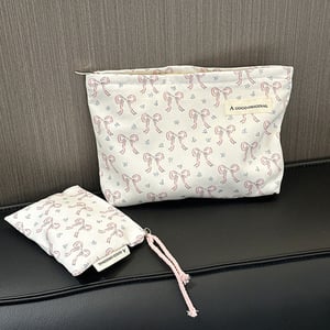 1 Stück Romantische Serie Süße Schleife Knoten Canvas Damentaschen h5 Bild3