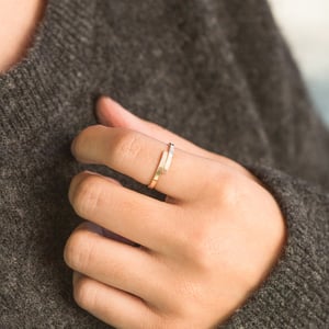 Simple Series Everyday Gold - colored Stainless Steel Couple Rings h5 Picture6