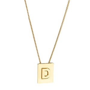 1 Stück Simple Series Daily Letter Titanstahl 18 Karat vergoldete Unisex-Anhängerketten h5 Bild6