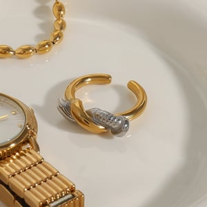 1 Piece Designable Series Original Nail Knot Mixed Color Stainless Steel Gold & Silver Color Women's Bangles h5 Picture6