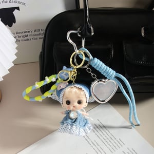 1 Piece Fairy Series Sweet Polka Dots Clothers Doll Rayon Women's Bag Charms h5 Picture4