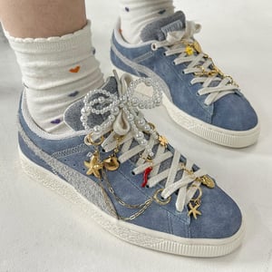 1 paio di pendenti con fiocco dolce in acciaio inossidabile placcato argento con perle artificiali da donna h5 Immagine2