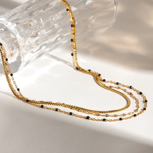 1 piece simple series elegant annular stainless steel  gold plated women layered necklaces h5 Picture4
