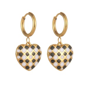 1 Paar einfache Serie täglich gemischte Farbe Edelstahl Tropfen Ohrringe für Damen h5 Bild2