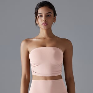 1 Piece Design Solid Color Yoga Wear Top Ruched Sheath Women's Sport Clothing h5 Picture6