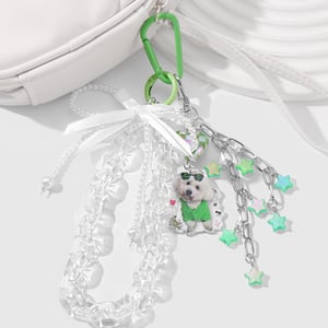 1 Stück einfache Serie süße Schleife Knoten Legierung kein Beschichtungsmaterial Acryl Damen Tasche Charms h5 Bild4