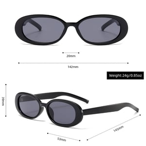 1 Stück Simple Series Tägliche einfarbige Damen-Sonnenbrille aus Kunststoff h5 Bild8