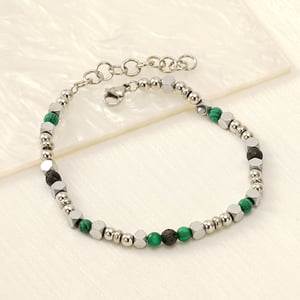 1 pezzo semplice serie classica in acciaio inossidabile braccialetti a catena da donna h5 Immagine4