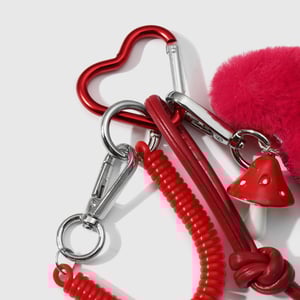 1 Piece Cute Plush Heart Women's Bag Charms h5 Picture11