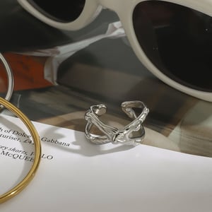 1 stück simple series  linie edelstahl gold farbe damen verstellbare ringe h5 Bild4