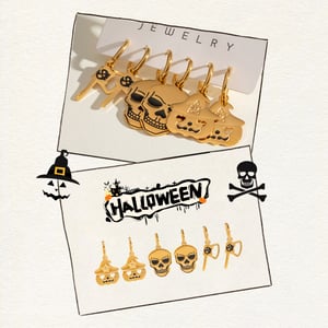 1 Set Halloween Stainless Steel Earrings Set h5 Picture4