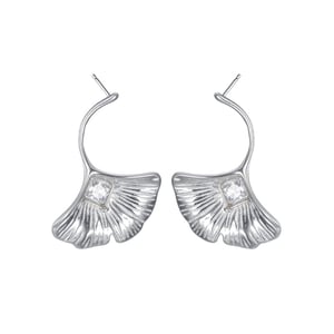 1 Paar romantische Serie Retro Pflanze Edelstahl 14 Karat vergoldet Zirkon Damen Ohrstecker h5 Bild5