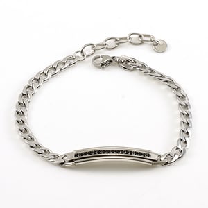 1 Piece Stylish Silver  Colored Letter Themed Couple's Bracelet h5 Picture6