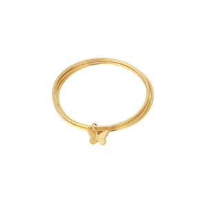 1 Piece Lustrous Series Sweet Butterfly Stainless Steel Gold Color Women's Bangles h5 Picture7