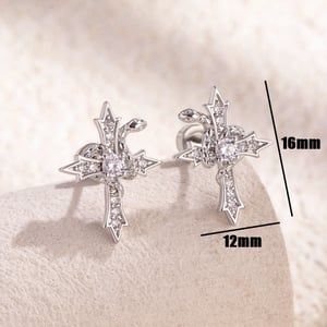 1 Piece Simple Series Casual Animal Titanium Steel No Plating Material Zircon Women's Stud Earrings h5