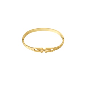 1 Stück Simple Series Casual Twist Edelstahl Goldfarben Damen Armreifen h5 Bild8