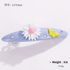 1 Piece Designable Style Vacation Flower Shape Colorful All-match Women's Hair Clips h5 Picture3