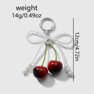 1 Piece Sweet Lace Leopard Bow Bag Charms h5 Picture8