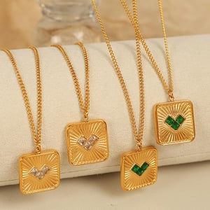 1 Piece Luxurious Series Retro Heart Titanium Steel   Gold Color  Women's Pendant Necklaces h5 Picture5
