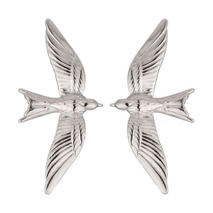 1 pair classic series elegant bird stainless steel  gold plated women stud earrings h5 Picture5