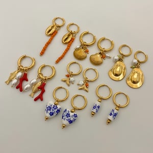 1 pair simple casual style fish shape stainless steel  gold plated inlay artificial pearl women's drop earrings h5 Picture3