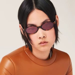 1 Piece Simple Series Retro Solid Color Plastic Women's Sunglasses h5 Picture5