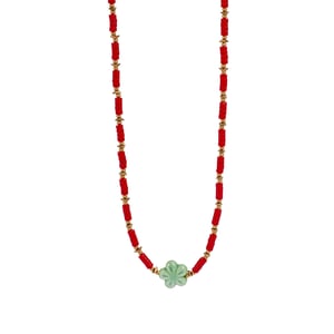 1 Piece Vivid Series Vacation Glass Sea Horse Stainless Steel Gold Color Natural Stone Women's Beaded Necklaces h5 Picture8