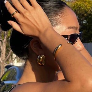 1 Pair Simple Series All-match Irregular Oval Stainless Steel Gold Color Women's Stud Earrings h5 Picture7