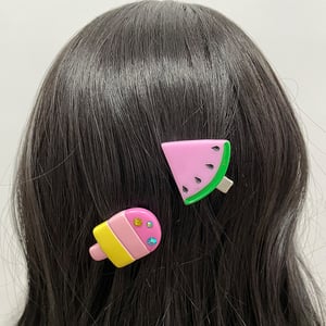 1 piece  series daily funny watermelon shape resin women's hair clips h5 Picture3