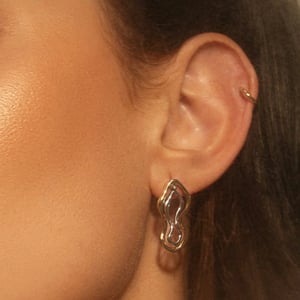 1 pair simple series simple annular stainless steel  gold plated women stud earrings h5 Picture5