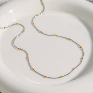 1 Piece Simple Series Daily Line Stainless Steel Gold & Silver Color Women's Chain Necklaces h5 Picture5