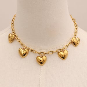 1 piece simple series sweet heart stainless steel  gold plated women pendant necklaces h5 Picture6