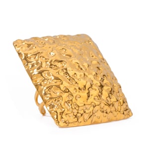 1 pair classic series retro solid color stainless steel  gold plated women adjustable rings h5 Picture6