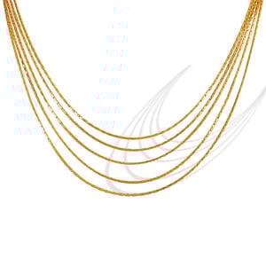 1 Stück Simple Series Einfache Quaste Edelstahl 18 Karat vergoldet Damen Layered Halsketten h5 Bild6