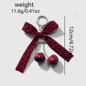 1 Piece Sweet Lace Leopard Bow Bag Charms h5 Picture6