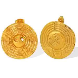 1 paar simple series retro geometrische edelstahl  vergoldet damen ohrstecker h5 Bild6