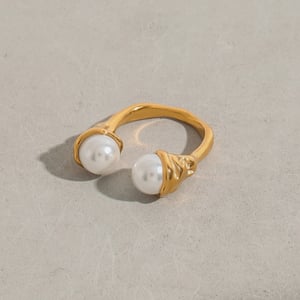 1 stück klassische serie  falten edelstahl gold farbe damen einzelringe h5 Bild7