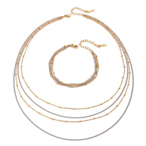1 Piece Minimalist Series Classic Annular Stainless Steel Gold and Silver Color Women's Layered Necklaces h5 Picture6