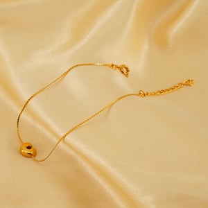 1 Stück Simple Series Daily Letter Edelstahl 18 Karat vergoldet Unisex Kettenarmbänder h5 Bild4