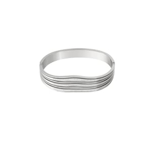 1 Piece Radiant Series Classic Sleek Strip Stainless Steel Gold Color Women's Bangles h5 Picture4