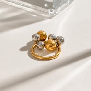 1 paar simple series  style line edelstahl 18 karat vergoldet damen einzelringe h5 Bild4
