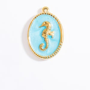 1 Piece Charming Series Vacation Starfish Oil- Glazing Stainless Steel Gold Color Women's Pendants h5 Picture6