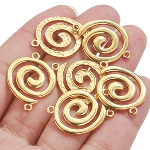 1 Piece Lustrous Series Modern Vortex Shape Stainless Steel Gold Color Women's Pendants h5 Picture5