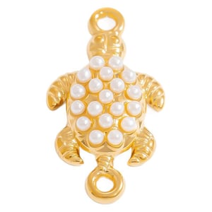 1 Piece Gorgeous Series Elegant Turtle Shape Delicate Stainless Steel Gold Color Women's Pendants h5 Picture9